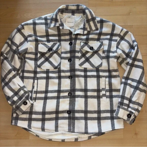 Thread & Supply Plaid Shirt Jacket Size Medium Casual - Picture 2 of 9